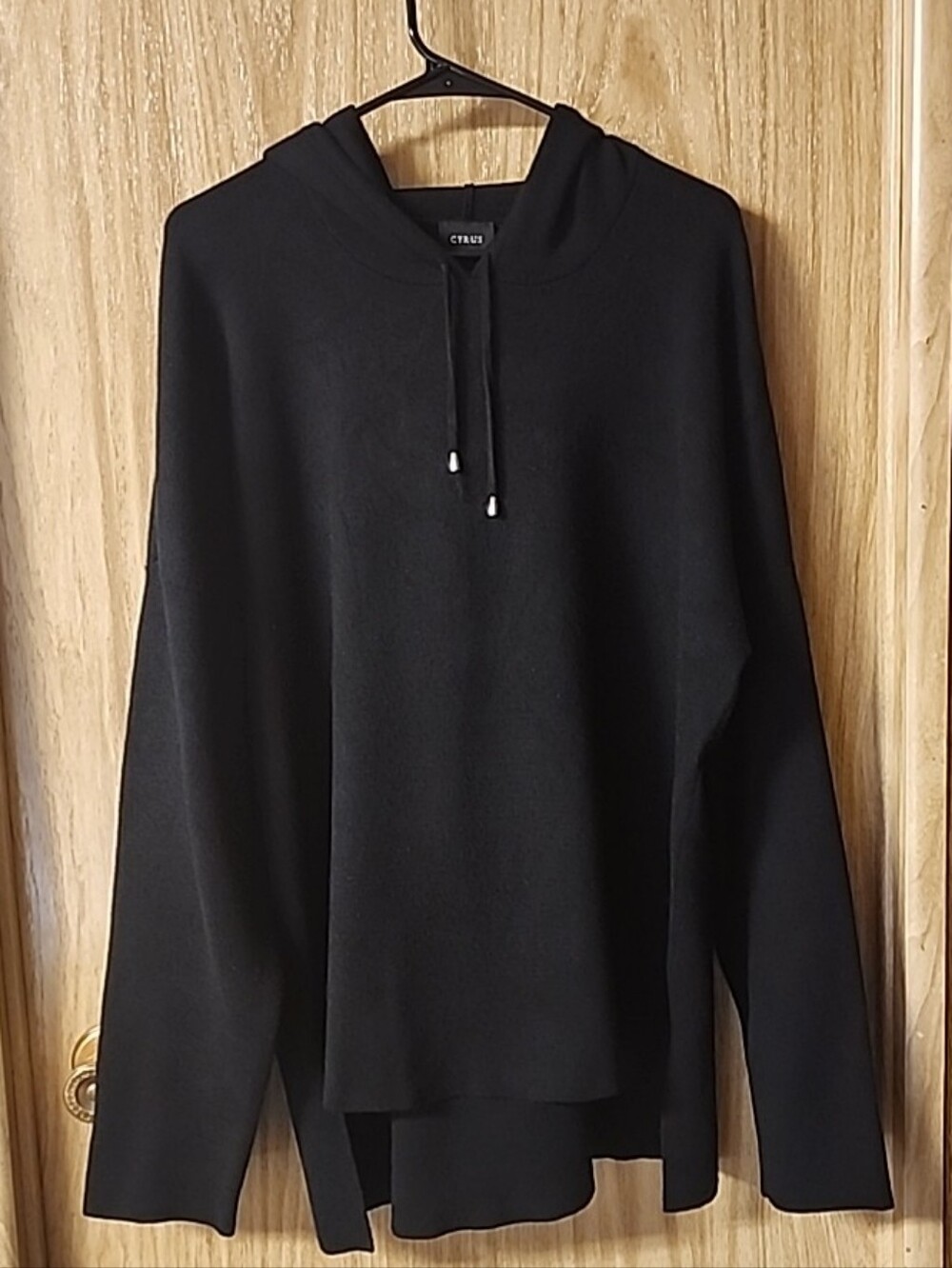 Cyrus Black Black Hoodie, W-XL, Long Sleeve, Soft Feel Pullover